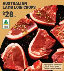 IGA Australian lamb loin chops offer