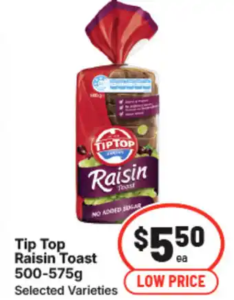 IGA Tip Top Raisin Toast offer