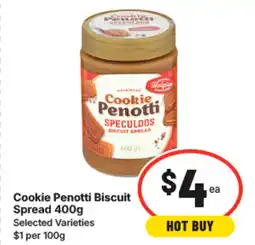 IGA Cookie Penotti Biscuit Spread offer