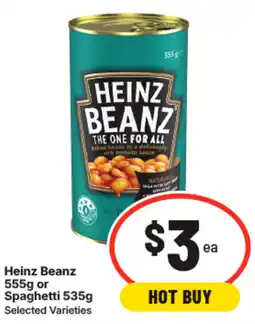 IGA Heinz Beanz or Spaghetti offer
