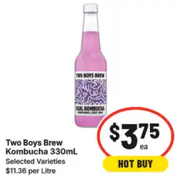 IGA Two Boys Brew Kombucha offer