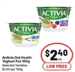 IGA Activia Gut Health Yoghurt Pot offer