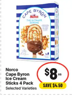 IGA Norco Cape Byron Ice Cream Sticks offer