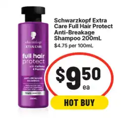 IGA Schwarzkopf extra care full hair protect anti-breakage shampoo offer