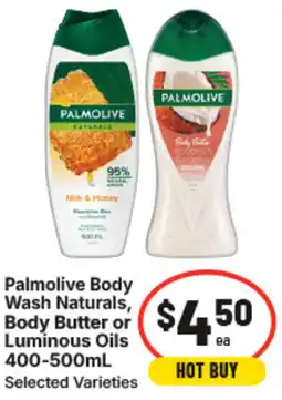 IGA Palmolive Body Wash Naturals, Body Butter or Luminous Oils offer