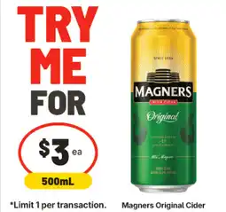 IGA Magners Original Cider offer