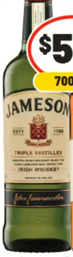 IGA Jameson Irish Whiskey offer