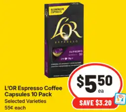 IGA L'OR Espresso Coffee Capsules offer