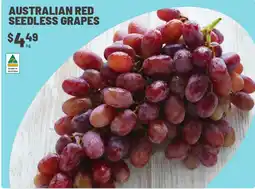 IGA Australian red seedless grapes offer