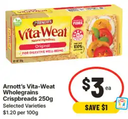 IGA Arnott's Vita-Weat Wholegrains Crispbreads offer