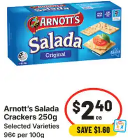 IGA Arnott's Salada Crackers offer