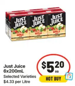 IGA Just Juice offer