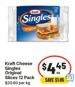 IGA Kraft Cheese Singles Original Slices offer