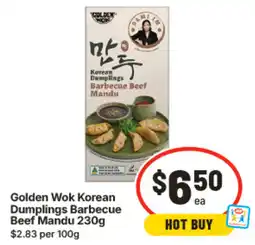 IGA Golden Wok Korean Dumplings Barbecue Beef Mandu offer