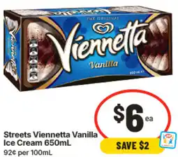 IGA Streets Viennetta Vanilla Ice Cream offer