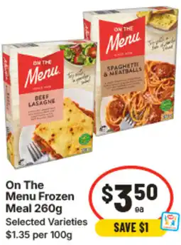 IGA On the menu frozen meal offer