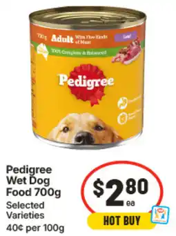 IGA Pedigree Wet Dog Food offer