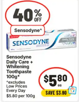 IGA Sensodyne Daily Care + Whitening Toothpaste offer