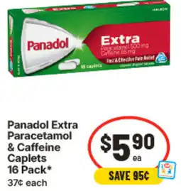 IGA Panadol Extra Paracetamol & Caffeine Caplets offer