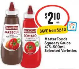 IGA MasterFoods Squeezy Sauce offer