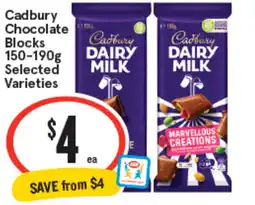 IGA Cadbury Chocolate Blocks offer