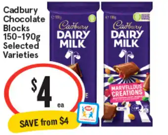 IGA Cadbury Chocolate Blocks offer