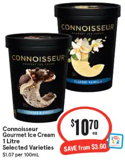 IGA Connoisseur Gourmet Ice Cream offer