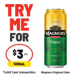 IGA Magners Original Cider offer