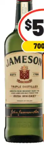 IGA Jameson Irish Whiskey offer
