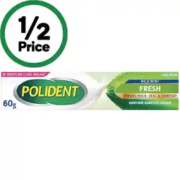 Woolworths Polident Adhesive Cream Fresh Mint offer