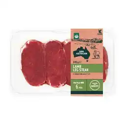 Woolworths Australian Lamb Leg Steak offer