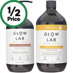 Woolworths Glow Lab Body Wash or Hand Wash Refill 900ml offer