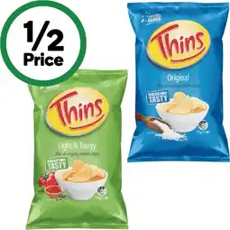 Woolworths Thins Potato Chips offer