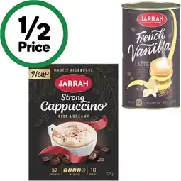 Woolworths Jarrah Coffee Sachets Pk 10 or Tins 250g offer
