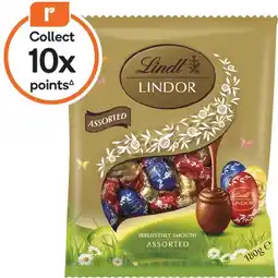 Woolworths Lindt Lindor Assorted Egg Bag offer
