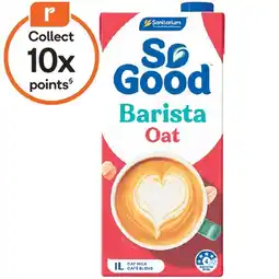 Woolworths So Good Barista Almond or Oat Milk 1 Litre offer