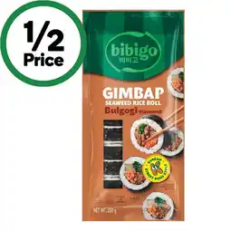 Woolworths Bibigo Gimbap Bulgogi or Tuna Roll 250g offer
