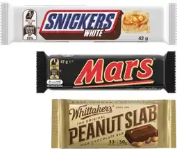 Coles Mars or Whittaker's Chocolate Bar 30g-56g offer