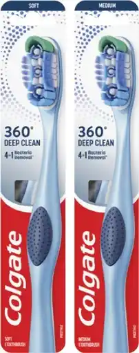 Coles Colgate 360 Degree Toothbrush Soft or Medium 1 Pack offer