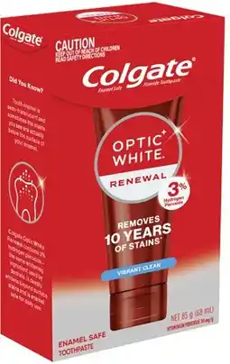 Coles Colgate Optic White Renewal Vibrant Clean Toothpaste offer