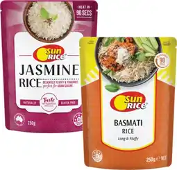 Coles Sunrice 90 Second Microwave Plain Rice Pouch offer