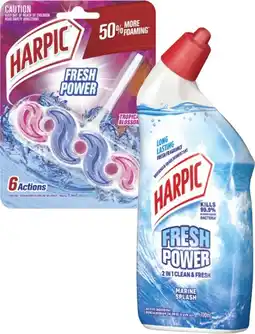 Coles Harpic Fresh Power Liquid 700mL or In The Bowl Toilet Cleaner 39g offer