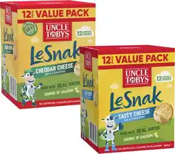 Coles Uncle Tobys Le Snak Value Pack offer