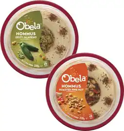Coles Obela Garnished Hommus Dip offer