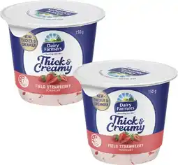 Coles Dairy Farmers Thick & Creamy Yoghurt-150g offer