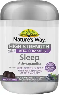 Coles Nature's Way Adult Vita Gummies High Strength Sleep Ashwagandha offer