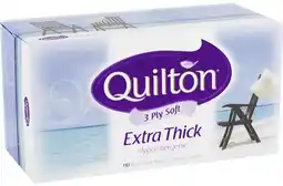 Coles Quilton 3-Ply Extra Thick Facial Tissues offer