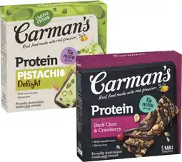 Coles Carman's Protein Bars-200g offer