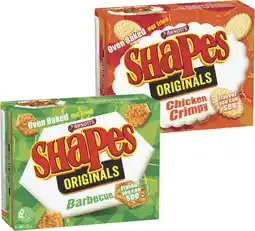 Coles Arnott's Shapes Crackers-190g offer