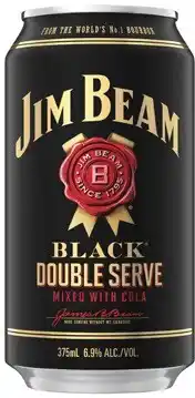 Coles Jim Beam Black Double Serve 6.9% Cans offer